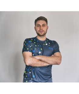 View T-Shirt Męski Coolmax GRANAT