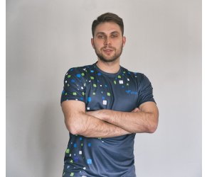 View T-Shirt Męski Coolmax GRANAT